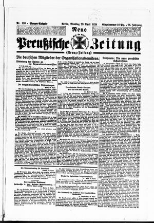 Neue preußische Zeitung vom 29.04.1924