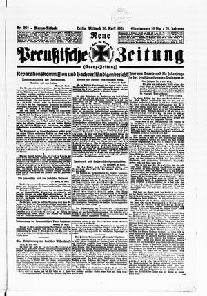 Neue preußische Zeitung vom 30.04.1924