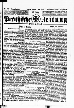 Neue preußische Zeitung vom 02.05.1924