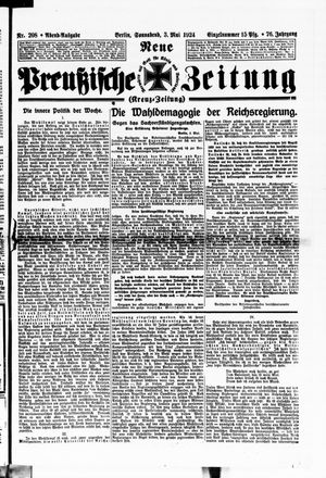 Neue preußische Zeitung vom 03.05.1924