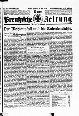 Neue preußische Zeitung vom 06.05.1924
