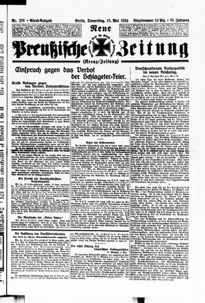 Neue preußische Zeitung vom 15.05.1924