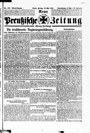 Neue preußische Zeitung vom 16.05.1924
