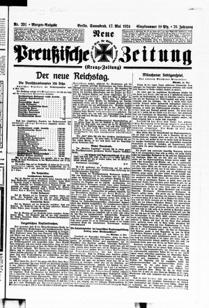 Neue preußische Zeitung vom 17.05.1924
