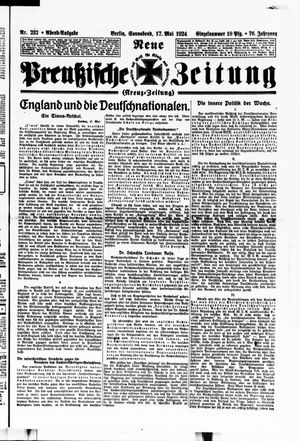Neue preußische Zeitung vom 17.05.1924