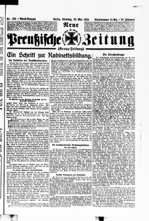 Neue preußische Zeitung vom 20.05.1924