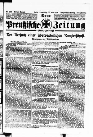 Neue preußische Zeitung vom 22.05.1924