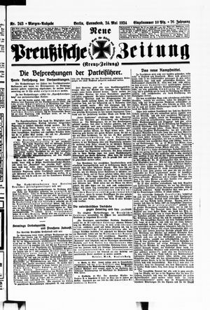 Neue preußische Zeitung vom 24.05.1924