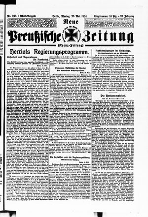 Neue preußische Zeitung vom 26.05.1924