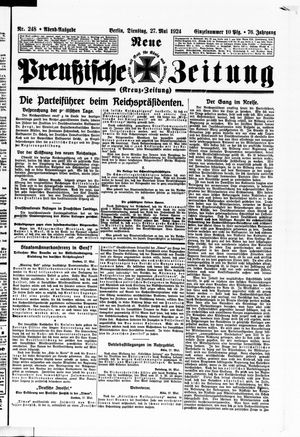Neue preußische Zeitung on May 27, 1924