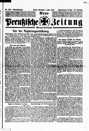 Neue preußische Zeitung vom 04.06.1924