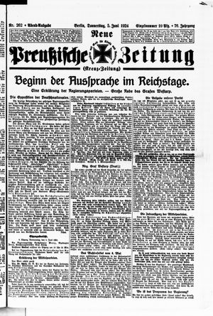 Neue preußische Zeitung vom 05.06.1924