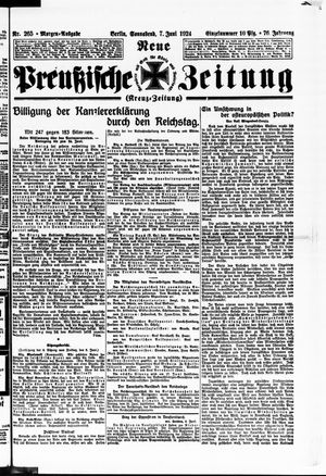Neue preußische Zeitung vom 07.06.1924