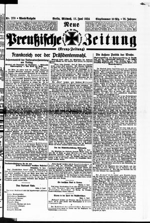 Neue preußische Zeitung vom 11.06.1924