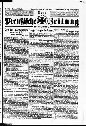 Neue preußische Zeitung vom 17.06.1924