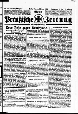 Neue preußische Zeitung vom 22.06.1924