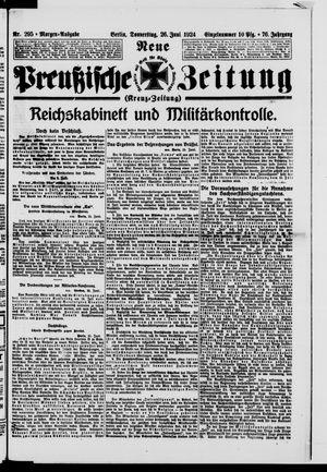 Neue preußische Zeitung vom 26.06.1924