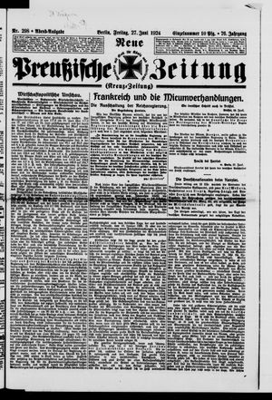 Neue preußische Zeitung vom 27.06.1924