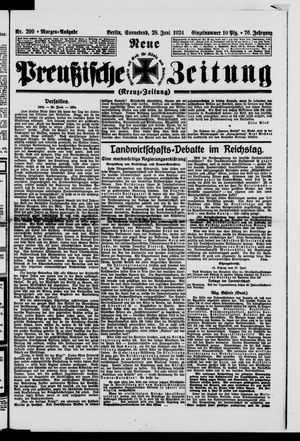 Neue preußische Zeitung vom 28.06.1924