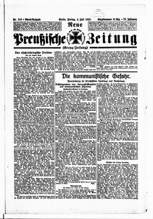 Neue preußische Zeitung vom 04.07.1924