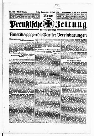 Neue preußische Zeitung vom 10.07.1924