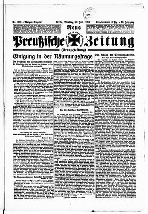 Neue preußische Zeitung vom 22.07.1924
