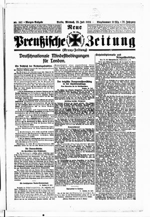 Neue preußische Zeitung vom 23.07.1924