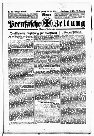 Neue preußische Zeitung vom 25.07.1924