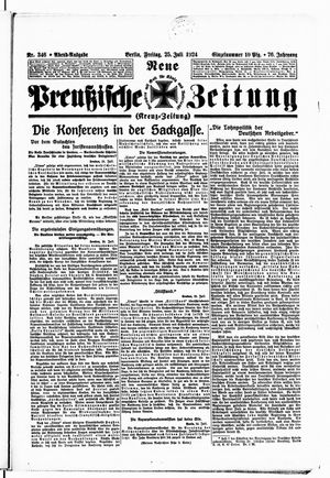 Neue preußische Zeitung vom 25.07.1924
