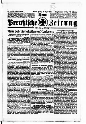 Neue preußische Zeitung vom 01.08.1924