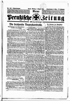 Neue preußische Zeitung vom 04.08.1924