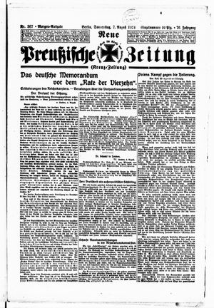 Neue preußische Zeitung vom 07.08.1924