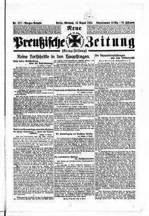 Neue preußische Zeitung vom 13.08.1924
