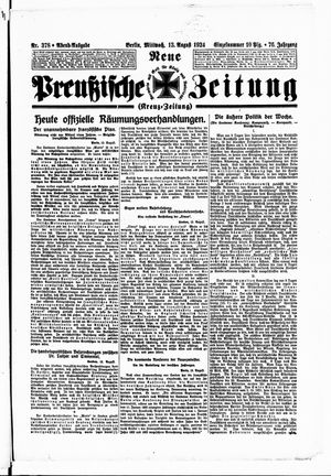 Neue preußische Zeitung vom 13.08.1924