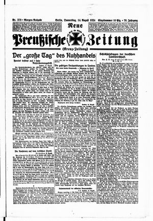 Neue preußische Zeitung vom 14.08.1924