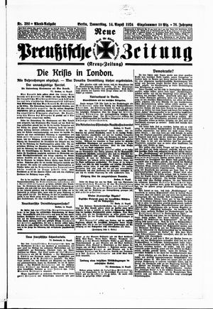 Neue preußische Zeitung vom 14.08.1924