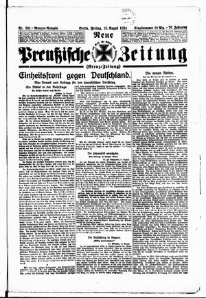Neue preußische Zeitung vom 15.08.1924