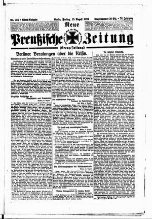 Neue preußische Zeitung vom 15.08.1924