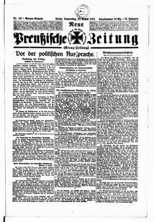 Neue preußische Zeitung vom 21.08.1924