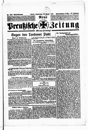 Neue preußische Zeitung vom 21.08.1924
