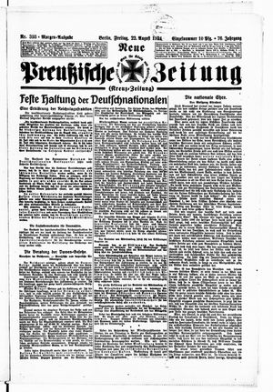 Neue preußische Zeitung on Aug 22, 1924