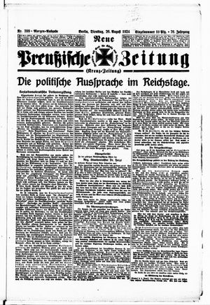 Neue preußische Zeitung vom 26.08.1924