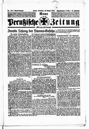 Neue preußische Zeitung vom 26.08.1924