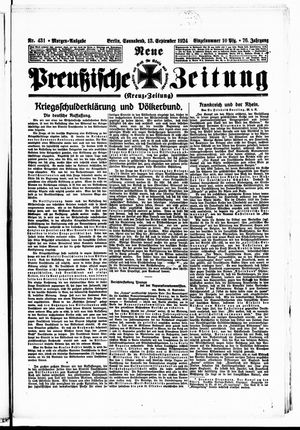 Neue preußische Zeitung vom 13.09.1924