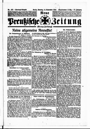 Neue preußische Zeitung vom 14.09.1924