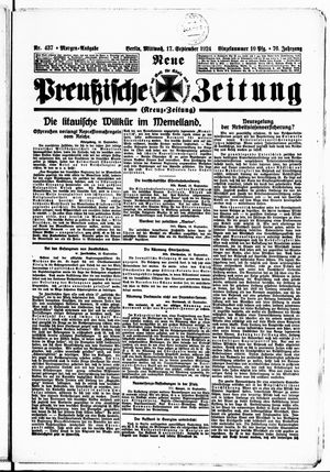 Neue preußische Zeitung vom 17.09.1924