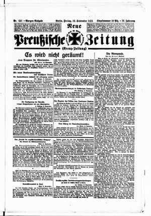 Neue preußische Zeitung vom 19.09.1924