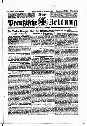 Neue preußische Zeitung vom 19.09.1924