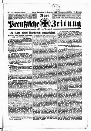 Neue preußische Zeitung vom 20.09.1924