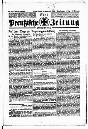 Neue preußische Zeitung vom 26.09.1924